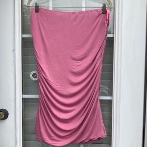 Pink Gathered Skirt Sz L